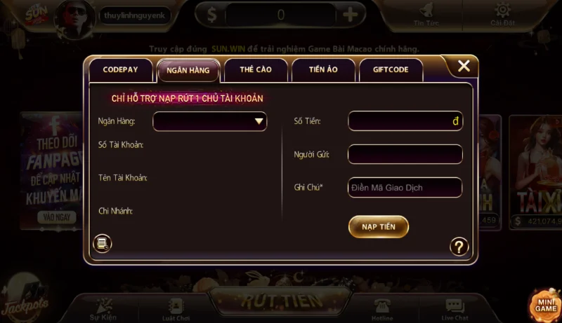 Hướng dẫn 5 cách nạp tiền Sunwin chi tiết từ A đến Z